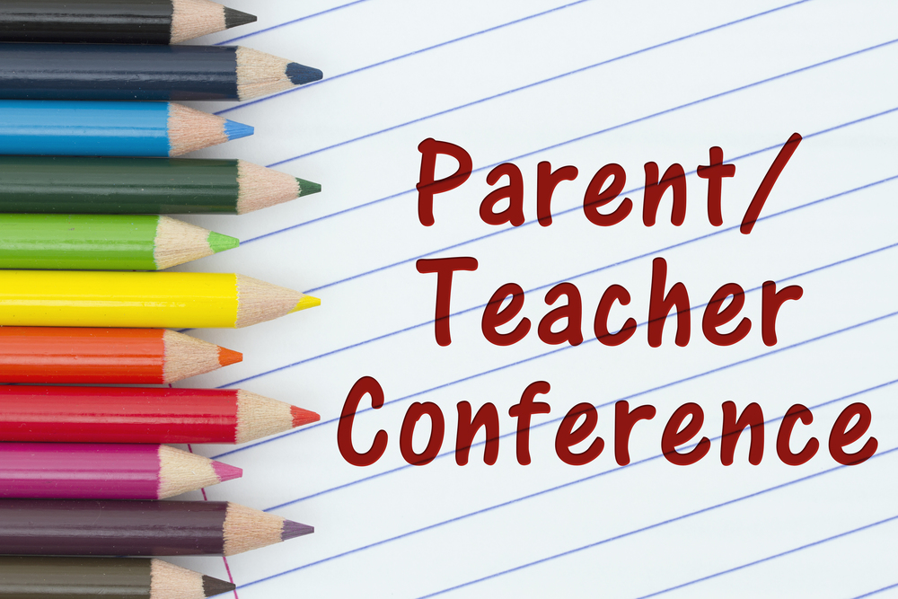 Parent Teacher Conferences with colored pencils 