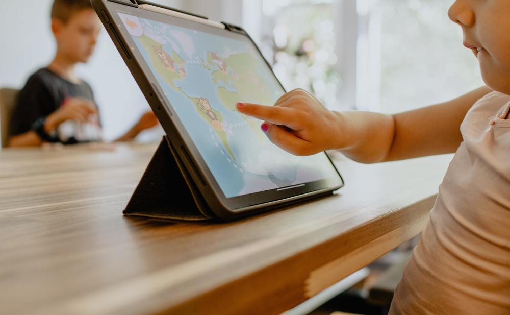 Child on tablet