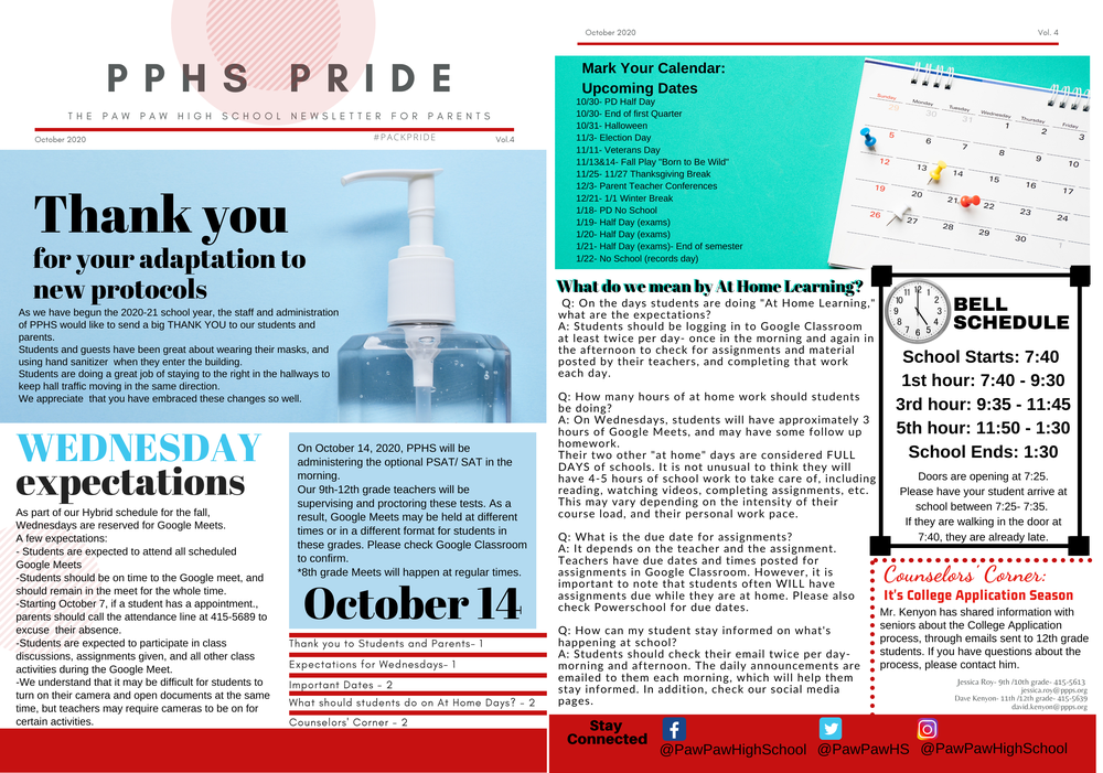 PPHS PRIDE Newsletter