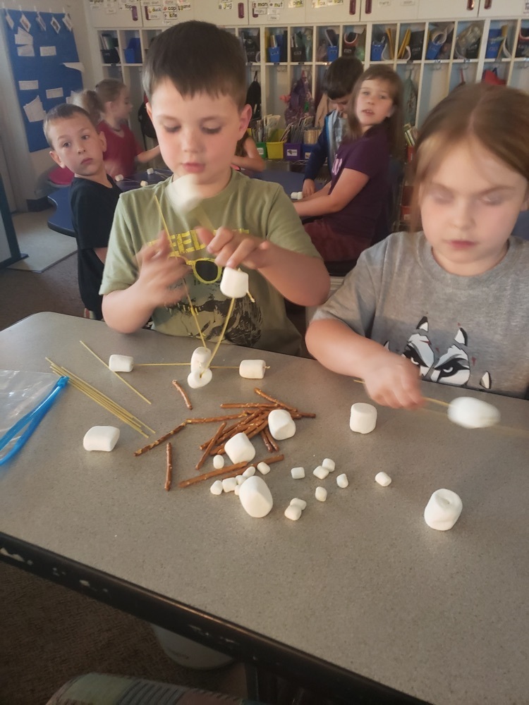 Marshmallow towers for narrative writing. 