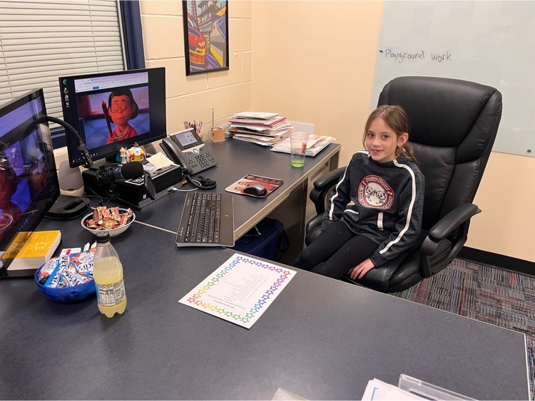 Principal for the day, Miss Wolownik
