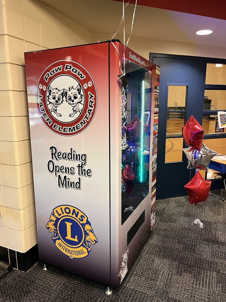 side view of book vending machine